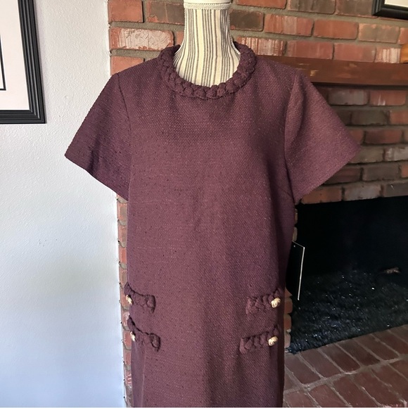 NWT Tuckernuck Tweed Jackie Dress in Wine Tasting Maroon Sz XXL - Picture 3 of 8